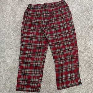 Sonoma Men's Red and Green Plaid pajama pants flannel